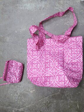 NEW SACHI Foldable Tote Insulated Pink for travel, Work, Grocery